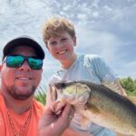 Jesse and Liam Griffith bass fishing