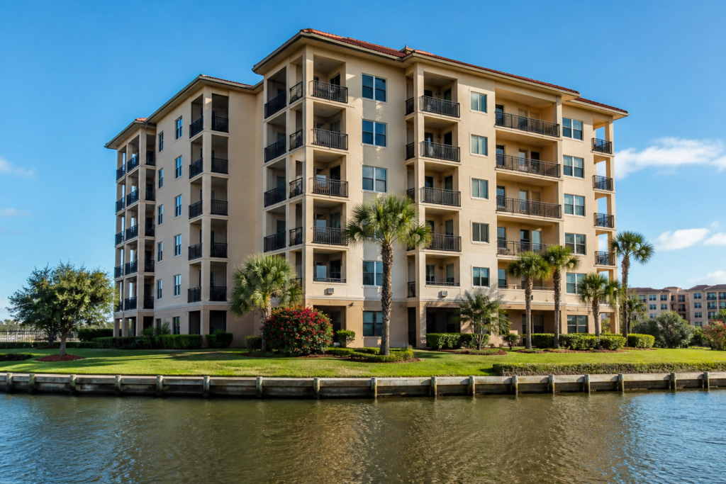 Space Coast Florida condo building illustrating condo mortgage requirements